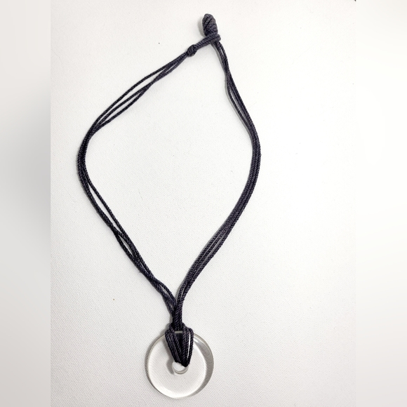 🕳️ Necklace - Mauve Purple Cord - Picture 2 of 4